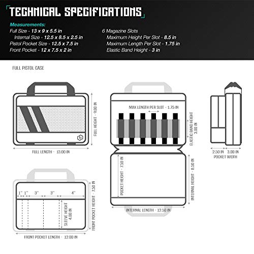 Tactical Double Scoped Handgun Case with Storage