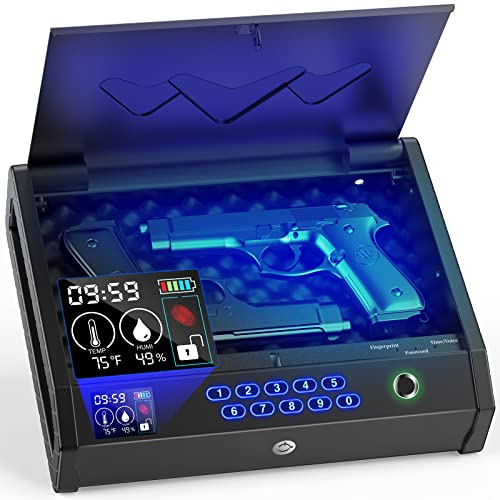 Biometric Pistol Safe with Fingerprint Access