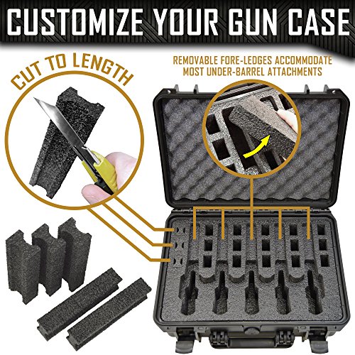 5 Pistol Gun Case with Custom Foam Insert