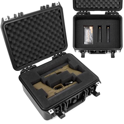 CASEMATIX 13" Double Handgun Hard Case - TSA Approved