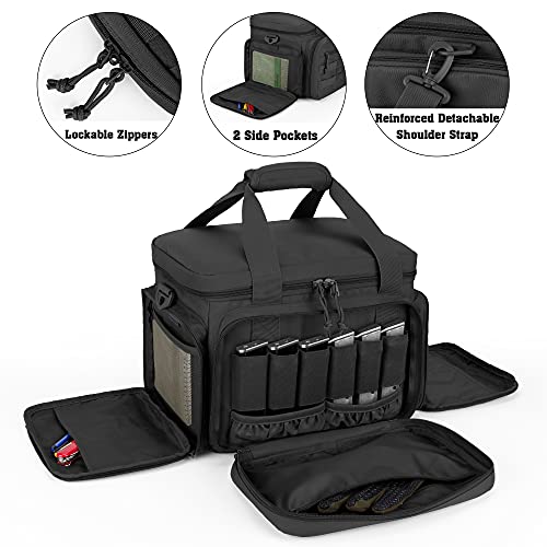 DSLEAF Tactical Gun Range Bag for Handguns