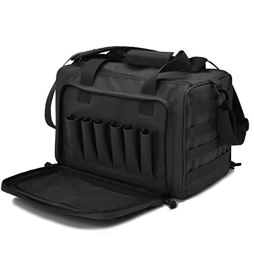 Deluxe Black Tactical Pistol Range Bag