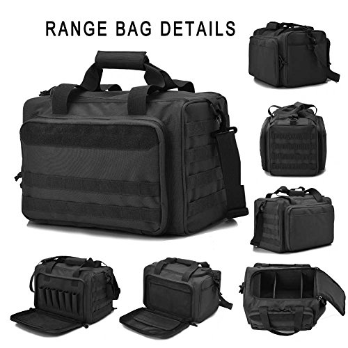 Deluxe Black Tactical Pistol Range Bag