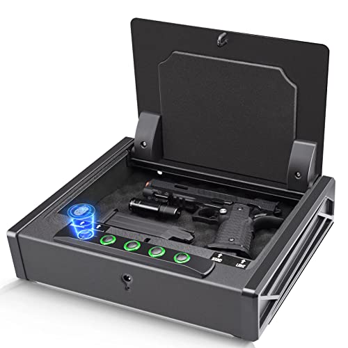 Biometric Fingerprint Gun Safe for 3 Pistols