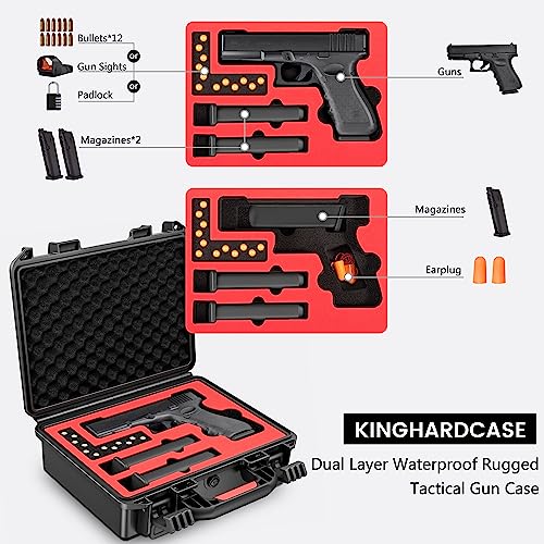 Tactical Hard Gun Case for Glock - Waterproof & Shockproof