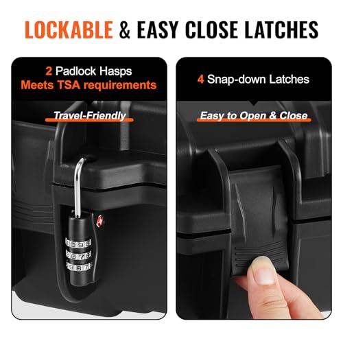 VEVOR 42” Waterproof Hard Rifle Case with Wheels