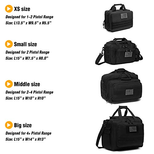 DBTAC XS Tactical Gun Range Bag for Pistols