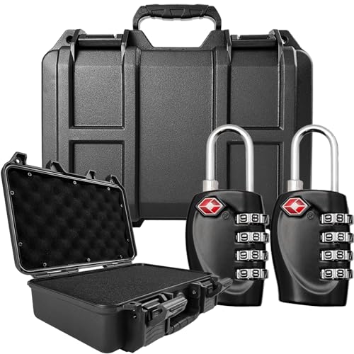 Lockable Hard Shell Handgun Case with Foam