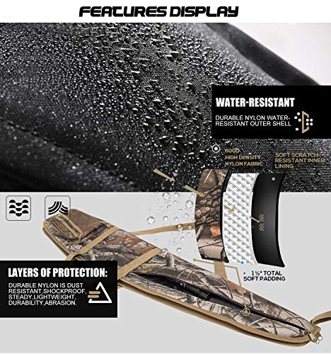 RAVOINCC 46-Inch Camouflage Rifle Case with Pouch