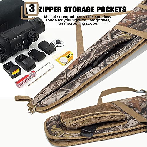 RAVOINCC 46-Inch Camouflage Rifle Case with Pouch