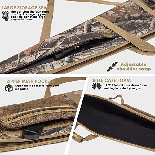 RAVOINCC 46-Inch Camouflage Rifle Case with Pouch