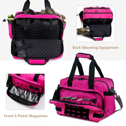 VIGEGARI Tactical Pistol Range Bag and Ammo Case