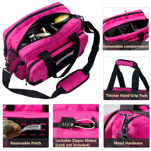 VIGEGARI Tactical Pistol Range Bag and Ammo Case