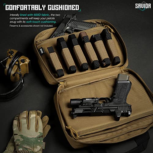 Tactical Double Scoped Handgun Case with Storage