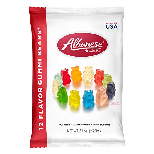 Albanese 12 Flavor Gummi Bears - 5lbs