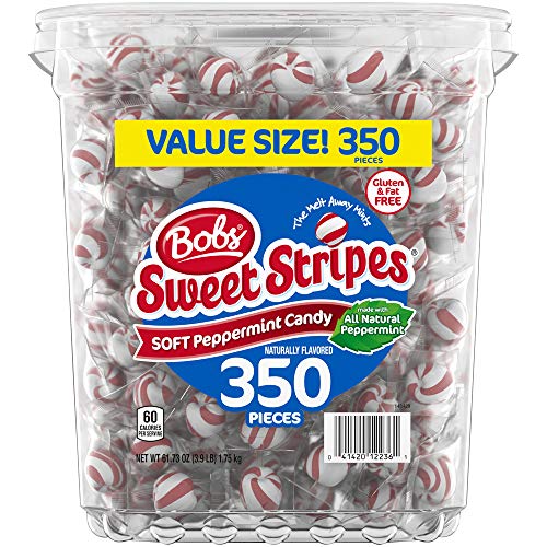 Bob's Soft Peppermint Candy, 350 Individually-Wrapped Pieces