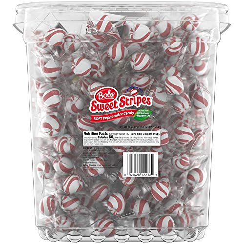 Bob's Soft Peppermint Candy, 350 Individually-Wrapped Pieces