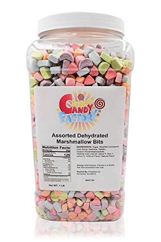 Colorful Dehydrated Marshmallow Bits Jar, 1 lb