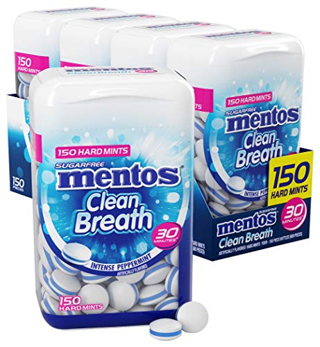 Mentos Clean Breath Sugarfree Hard Mint 150pc (4 Pack)