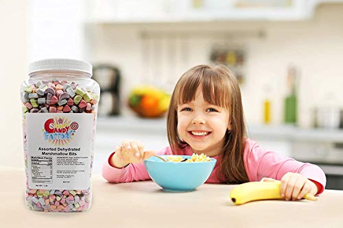 Colorful Dehydrated Marshmallow Bits Jar, 1 lb