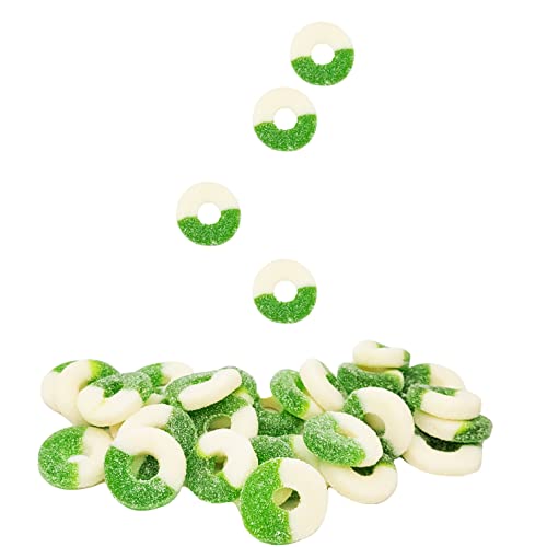 Assorted Fruit Flavored Apple Gummy Rings (0.5 lb)