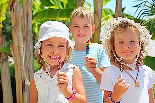 Rainbow Twist Lollipops, Bulk Pack of 30