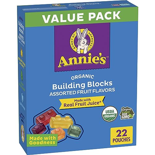 Annie's Organic Fruit Flavored Building Blocks Candy, Assorted Flavors