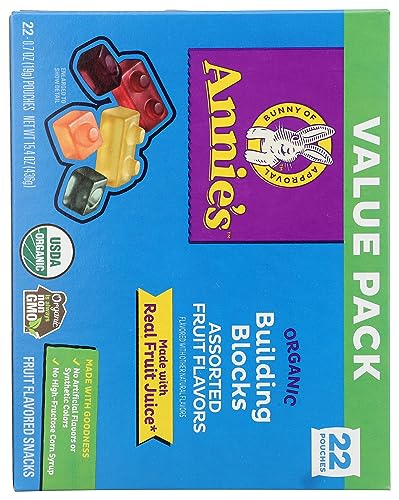 Annie's Organic Fruit Flavored Building Blocks Candy, Assorted Flavors