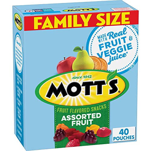 Mott's Assorted Fruit Snacks, 40 Pouches, 0.8 oz