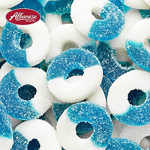 Albanese Gummi Blue Raspberry Rings - 4.5 lbs
