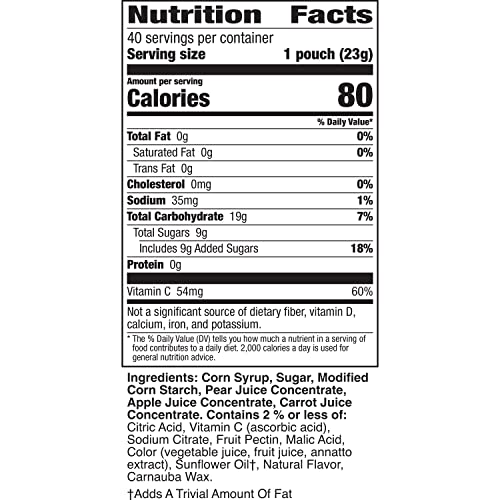 Mott's Assorted Fruit Snacks, 40 Pouches, 0.8 oz