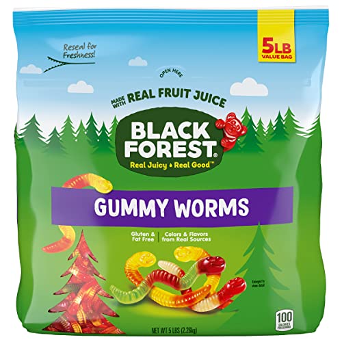 Black Forest Gummy Worms, 5lb Bulk Bag