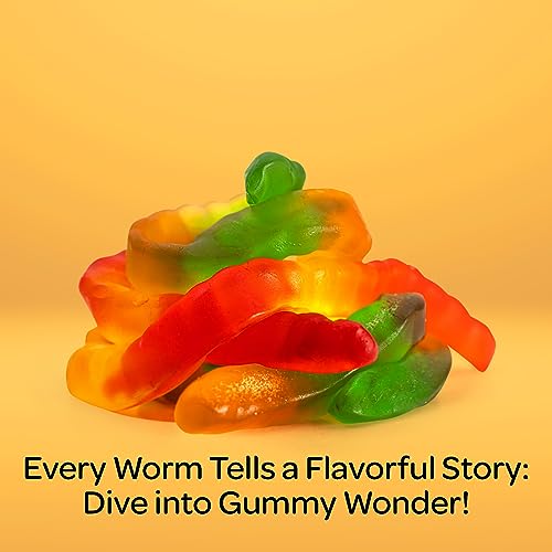 Assorted Fruit Flavored Gummy Worms, 11-Ounce Pack