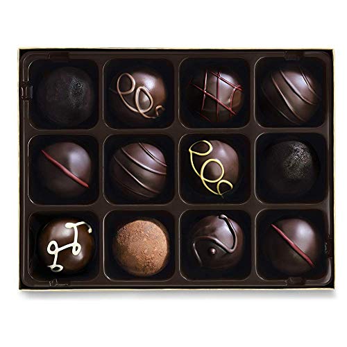 Godiva Dark Chocolate Truffles Assorted Gift Box, 12 pc