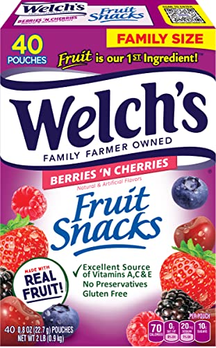 Welch's Berries 'N Cherries Fruit Snacks, Gluten Free