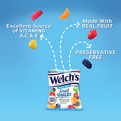 Welch's Mixed Fruit Snacks, Gluten Free, Pack of 40