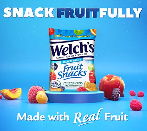 Welch's Mixed Fruit Snacks, Gluten Free, Pack of 40