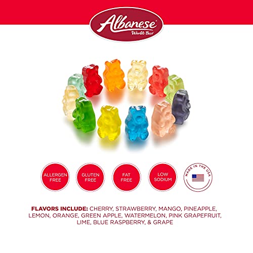 Albanese 12 Flavor Gummi Bears - 5lbs