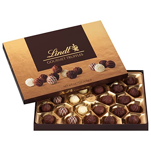 Lindt Assorted Gourmet Truffles Gift Box, 14.7 Ounces