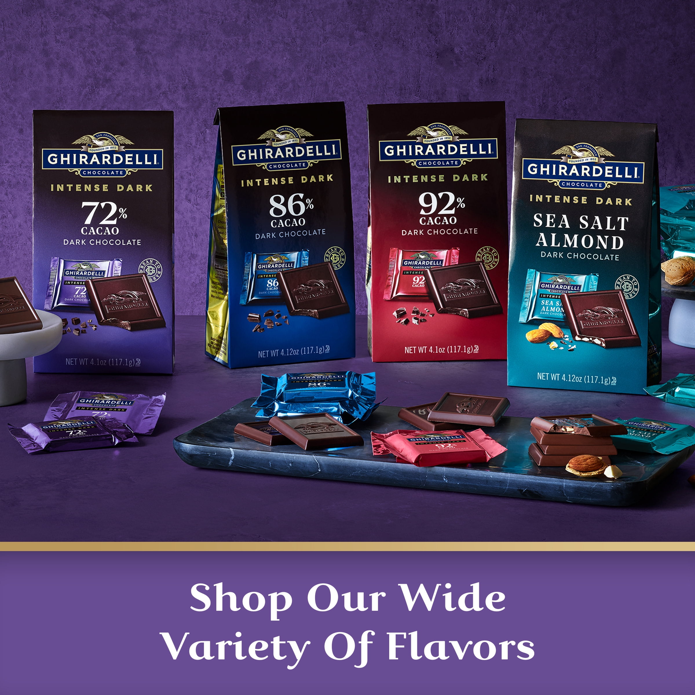 72% Cacao Dark Chocolate Bar by GHIRARDELLI, 3.5 oz