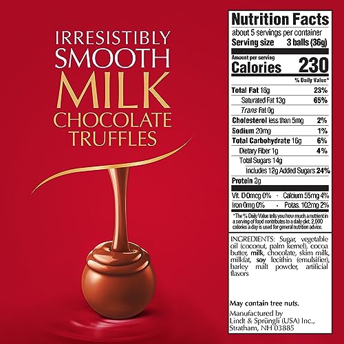Lindt Milk Chocolate Truffles Gift Box, 6.8 oz