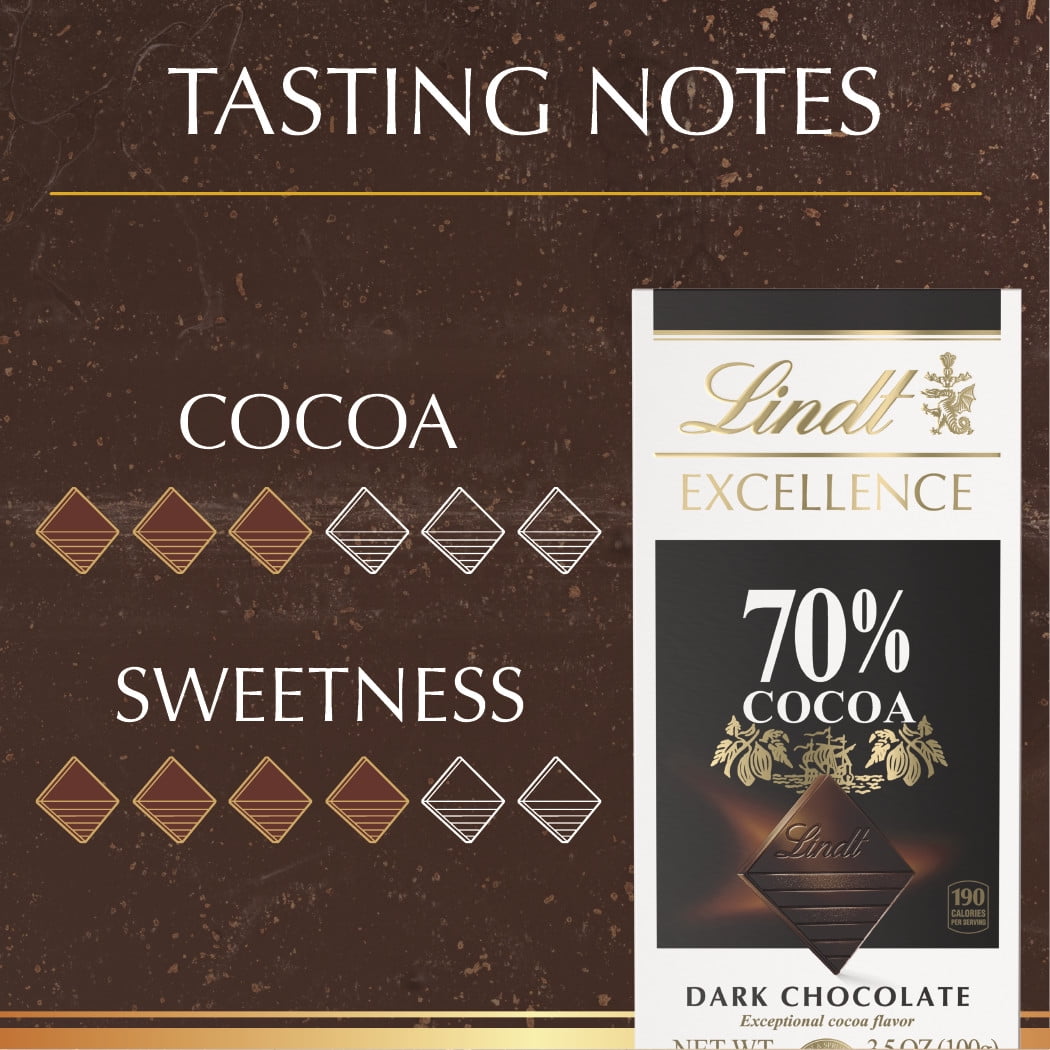 Lindt 70% Cocoa Dark Chocolate Candy Bar