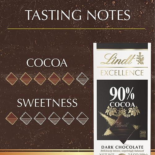 Lindt 90% Dark Chocolate Candy Bar, Halloween Party - 12 Pack