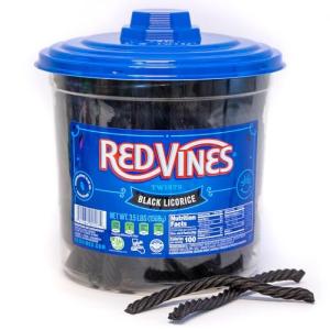 Red Vines Twists - Black Licorice Flavor, 3.5LB Bulk Tub