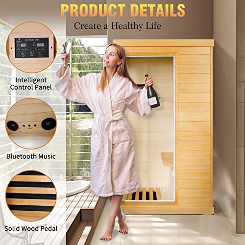 Vater Low-EMF Infrared Home Sauna with Control Panel