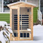 Xmatch 2-Person Outdoor Infrared Sauna with Bluetooth