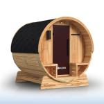 ALEKO 4-Person Cedar Barrel Sauna with Canopy