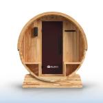 ALEKO 4-Person Cedar Barrel Sauna with Canopy