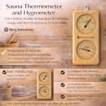2-in-1 Sauna Thermometer and Hygrometer for Indoors