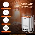 Mxmoonant 6KW 220V Electric Sauna Heater Stove for Home Spa